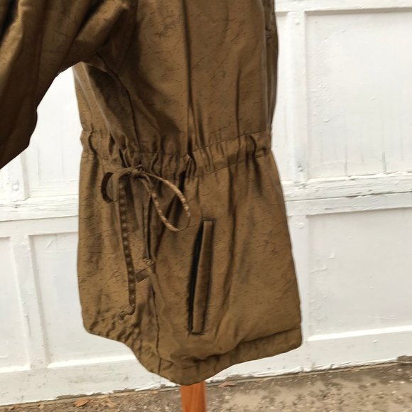 Skea Paris Vail Popover Anorak Ski Jacket Vintage 80s Metallic Olive & Pink - Picture 6 of 13